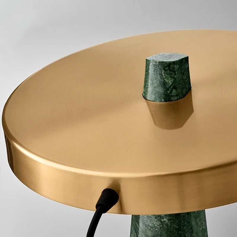 Luxury Table Lamp | Designer Copper Green Marble for Living Room Bedside | Casalola