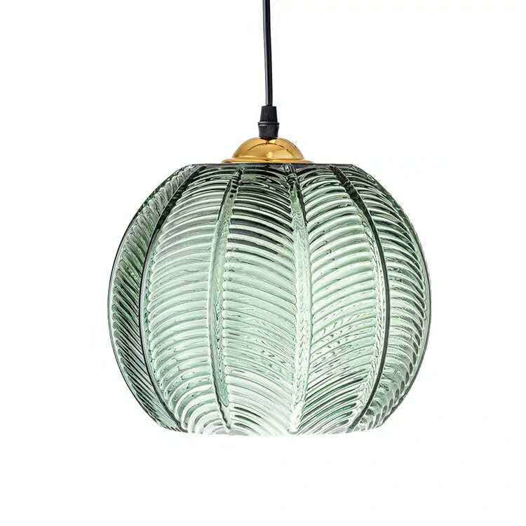 Modern Luxe Green Glass Pendant Light for Kitchen Island Dining Room Bar Restaurant - Lamps