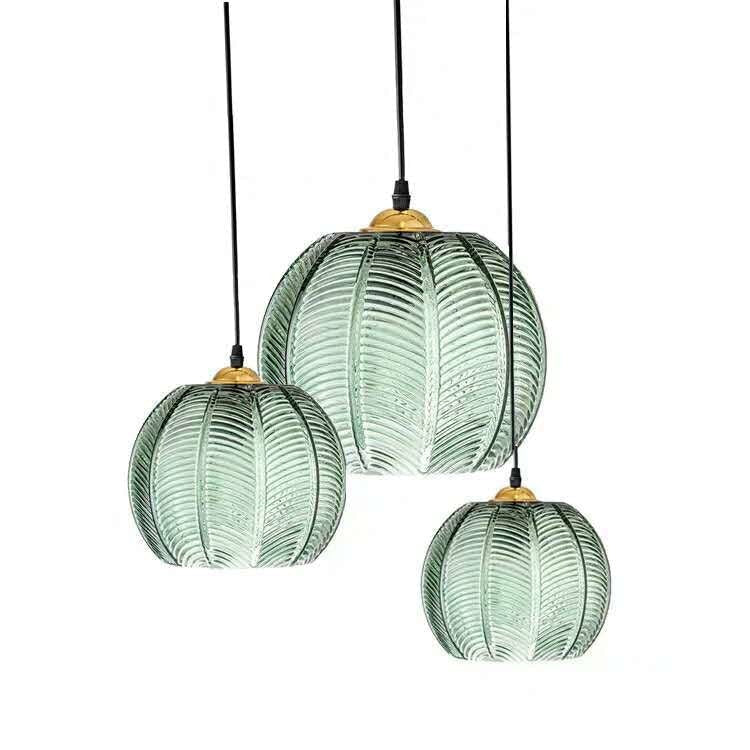 Modern Luxe Green Glass Pendant Light for Kitchen Island Dining Room Bar Restaurant - Lamps