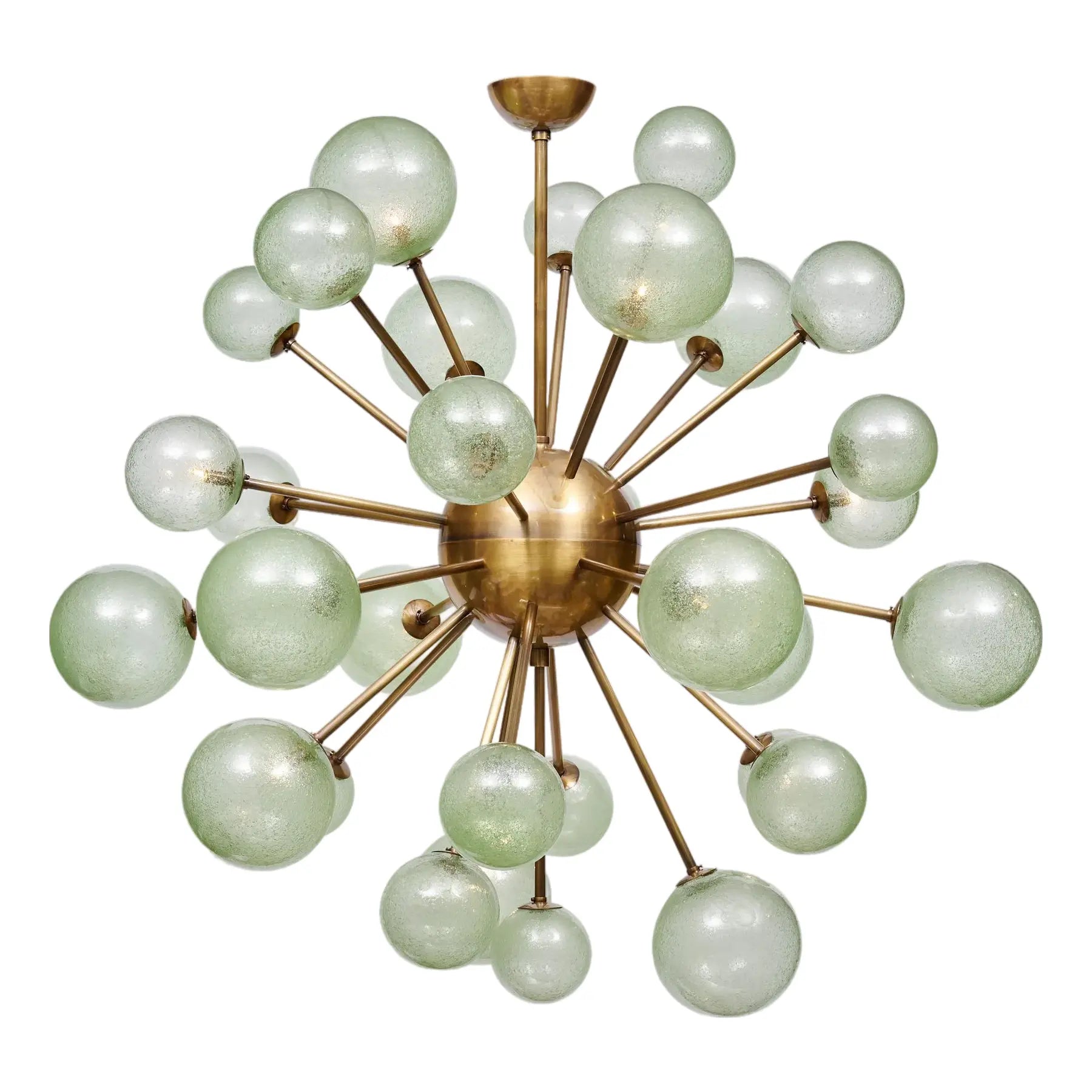 Green Murano Glass Globe Chandelier in Gold Iron | Luxury Modern Ceiling Light for Bedroom & Living Room Casalolalights