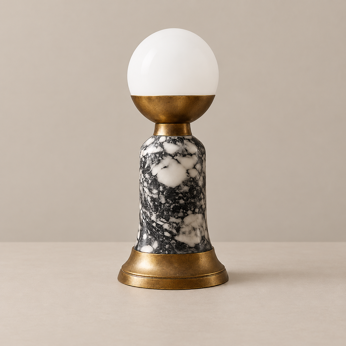 Grey Marble Table Lamp