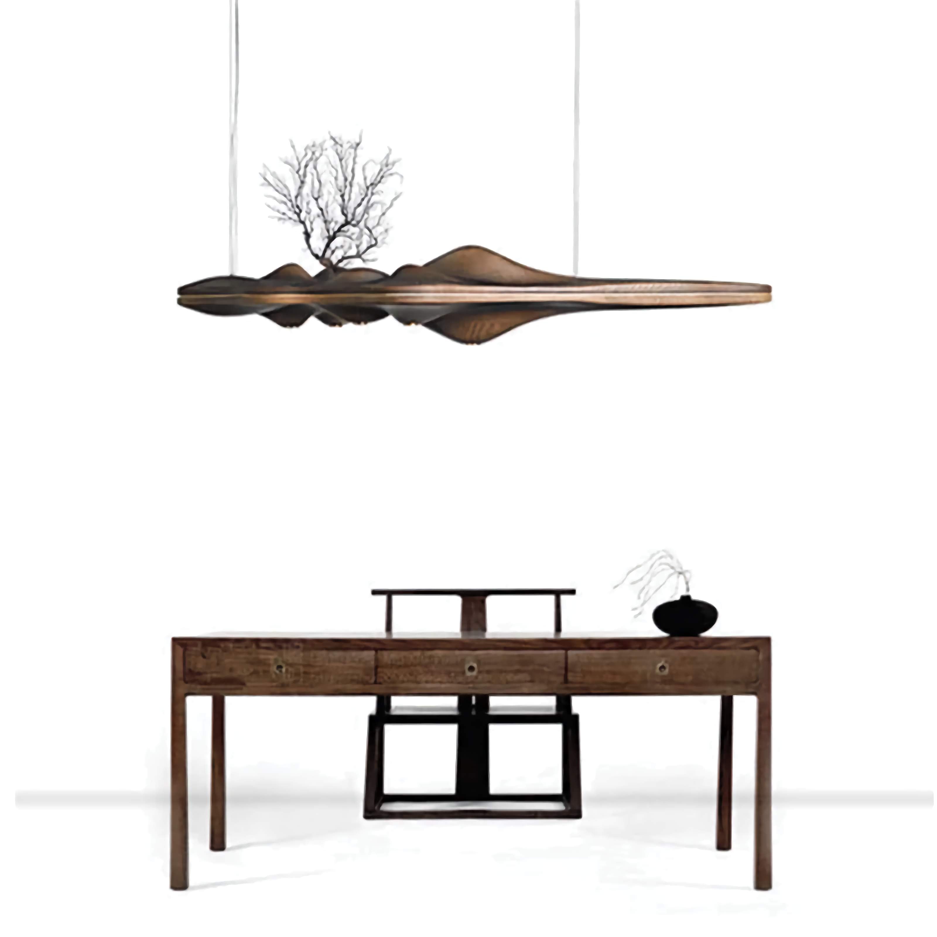 HANDCRAFTED WOOD LANDSCAPE CEILING LAMPS | CL5685696