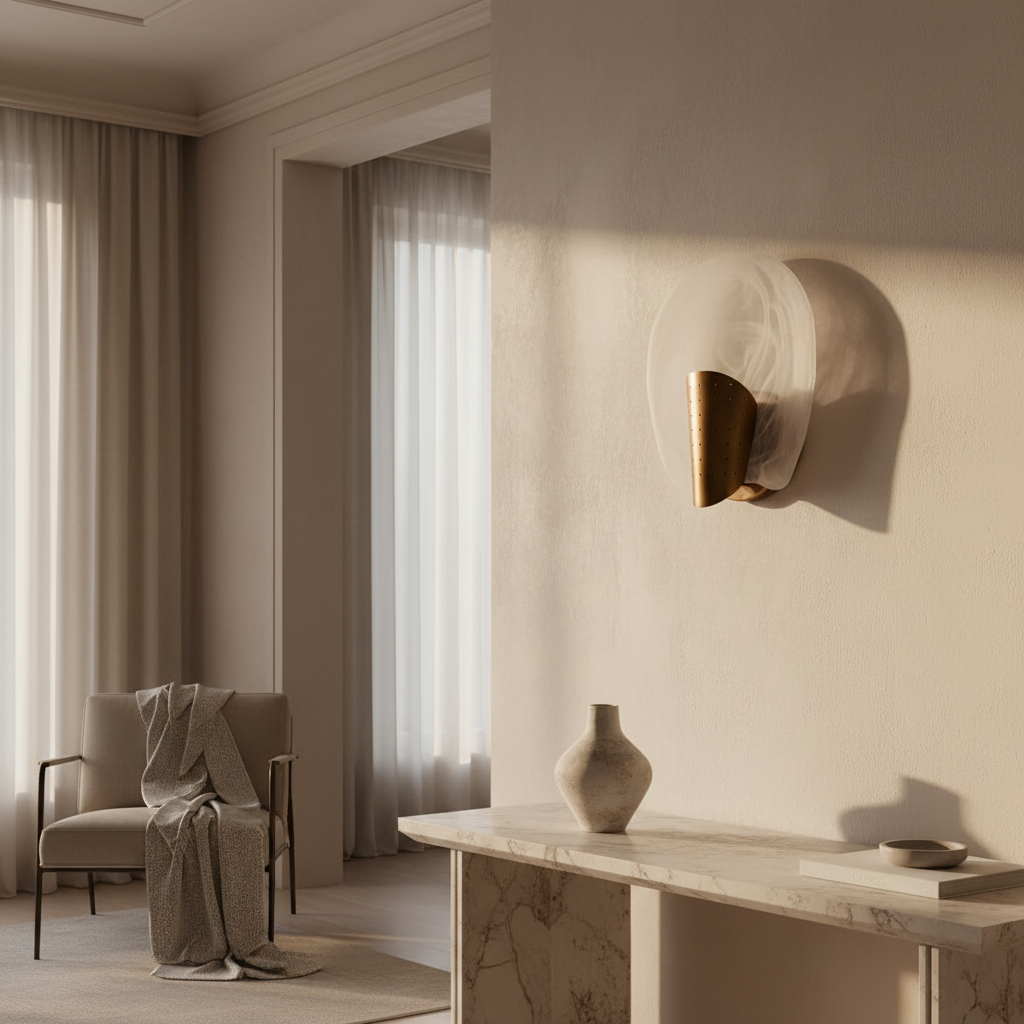 Glass Halo Wall Sconce Brass | Round Bedroom Hallway Pair Art Deco Light E14 2700k Casalola Lights Luxury Lamps