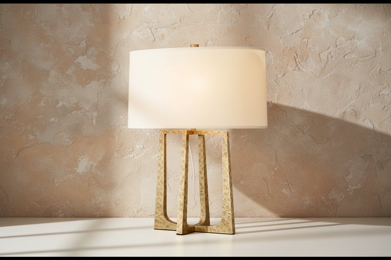 Luxury Brass Table Lamp – Designer with Split Sculptural Base for Living room or bedroom Casalolalights Luxury Lamps
