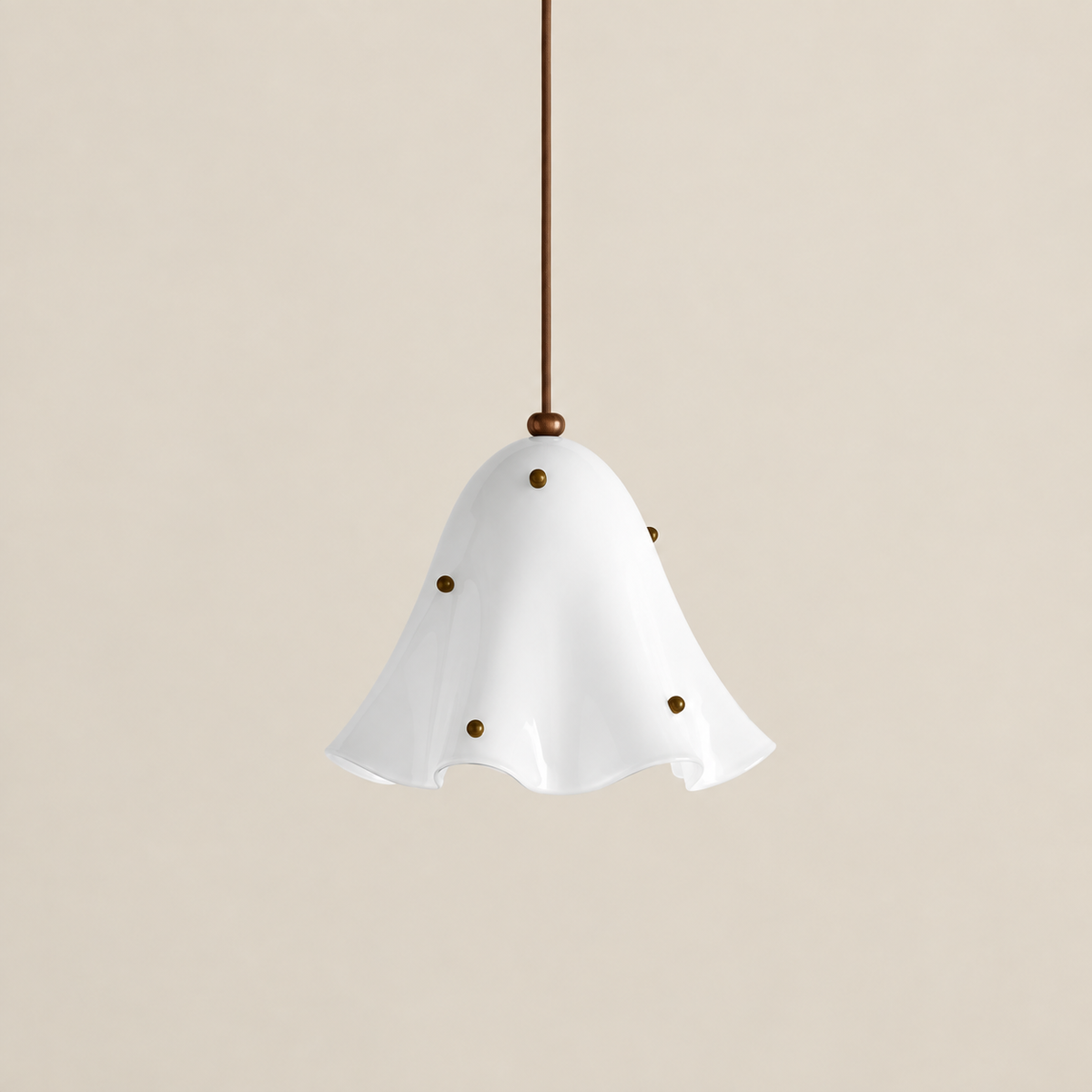 Hand Blown Glass Petal Pendant Green White or Red | Single 3 to 5 Grouped Over a Kitchen Island Casalola Lights Luxury