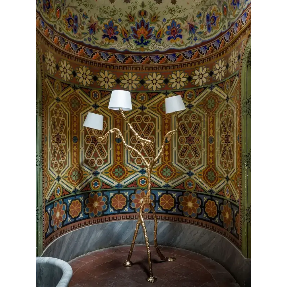 Hand-cast Bronze Sculptural Floor Lamp | Organic Atelier Design - Lamps