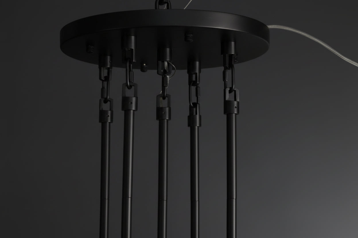 Tiered Crystal Chandelier Hand-cut K9 with Solid Black Frame | Casalola Casalolalights Luxury Lamps for Interior