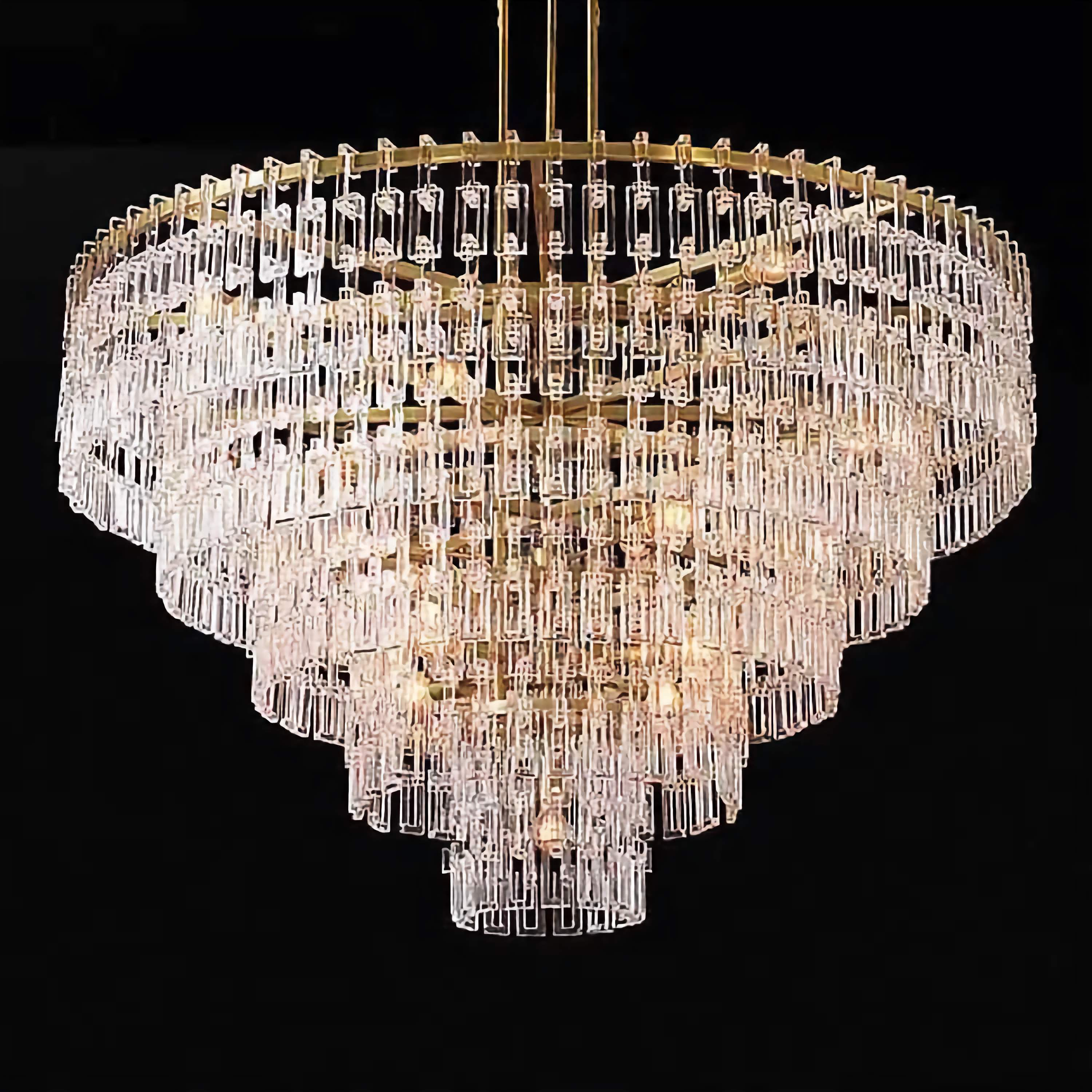 HAND-CUT CRYSTAL TIERED CHANDELIER | CLHUYL0250 - Chandeliers