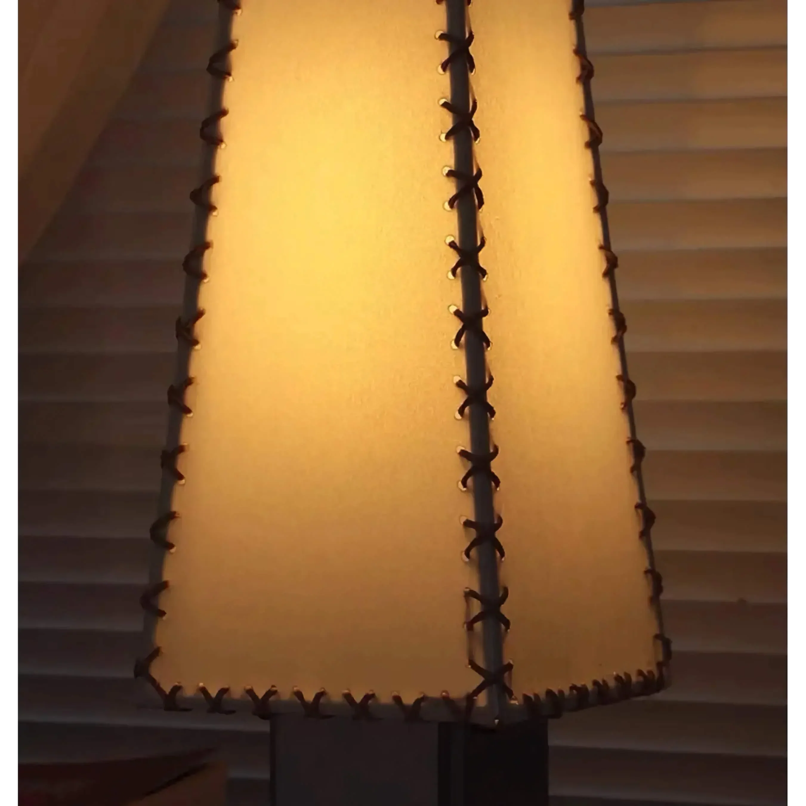 Hand Stitched Fabric Table Lamp | Modern Sculptural Lighting