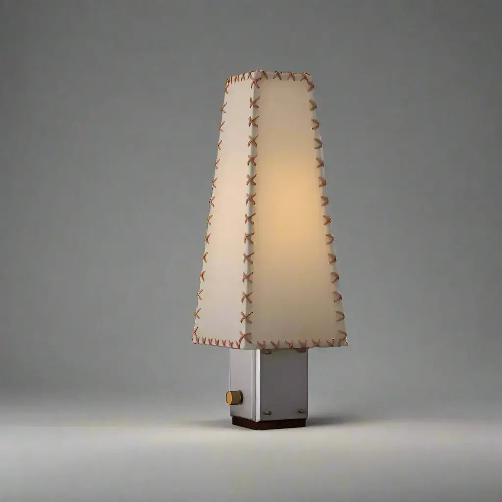 Hand-stitched Fabric Table Lamp | Modern Sculptural Lighting - Lamps