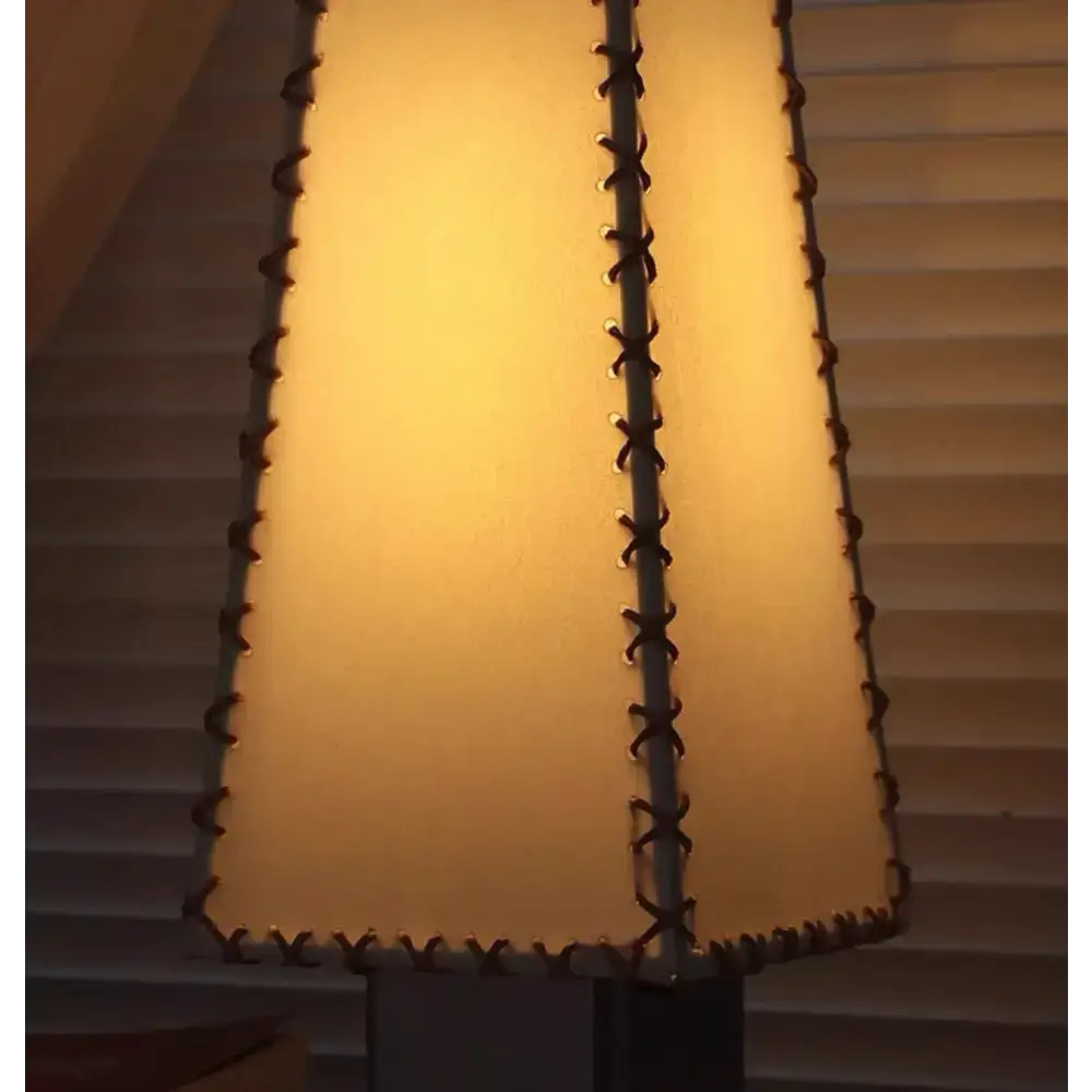 Hand-stitched Fabric Table Lamp | Modern Sculptural Lighting - Lamps