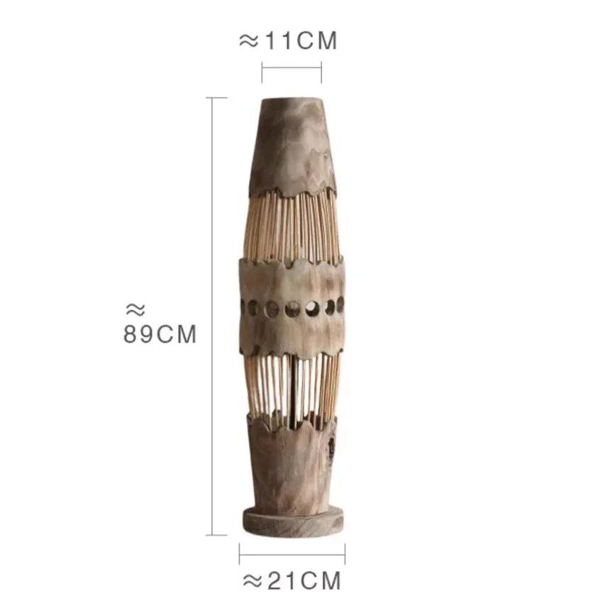 Japanese Wood Floor Lamp | Handcrafted Adjustable Standing Japandi Minimalist Living & Bedroom Casalola Lights Luxury