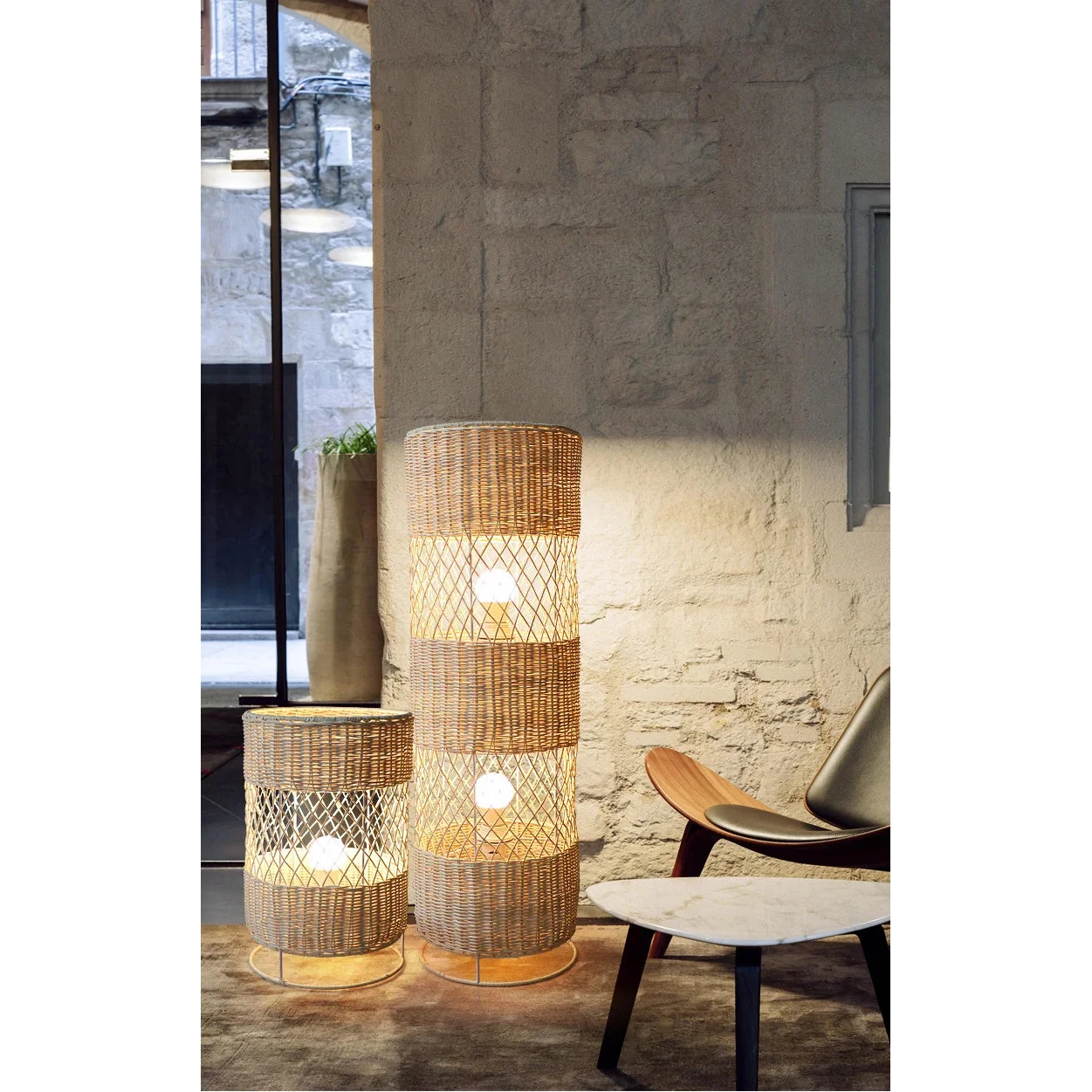 Handcrafted Rattan Lamp Collection Rustic Cottagecore Decor for Living Room