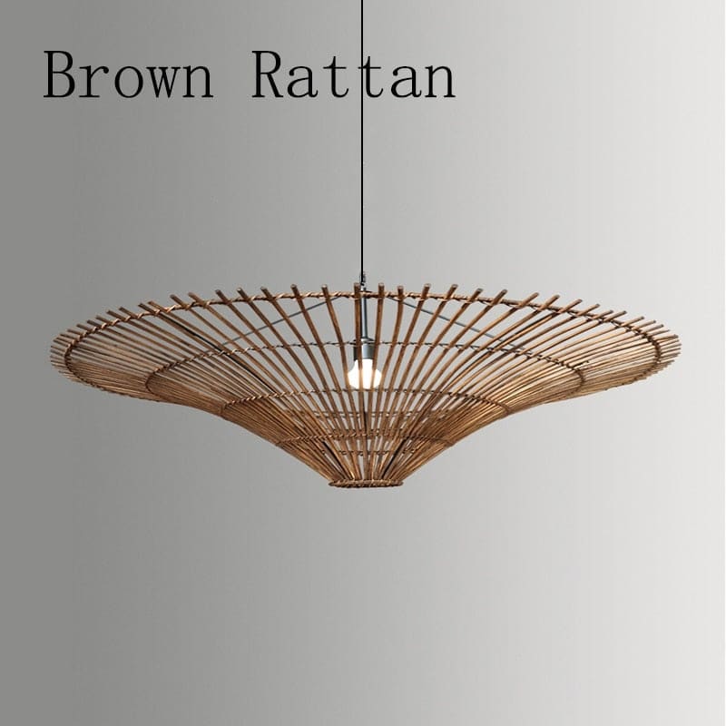 Handcrafted Wicker Pendant Light for Living Room Bedroom Restaurant Bar Lighting - Lamps