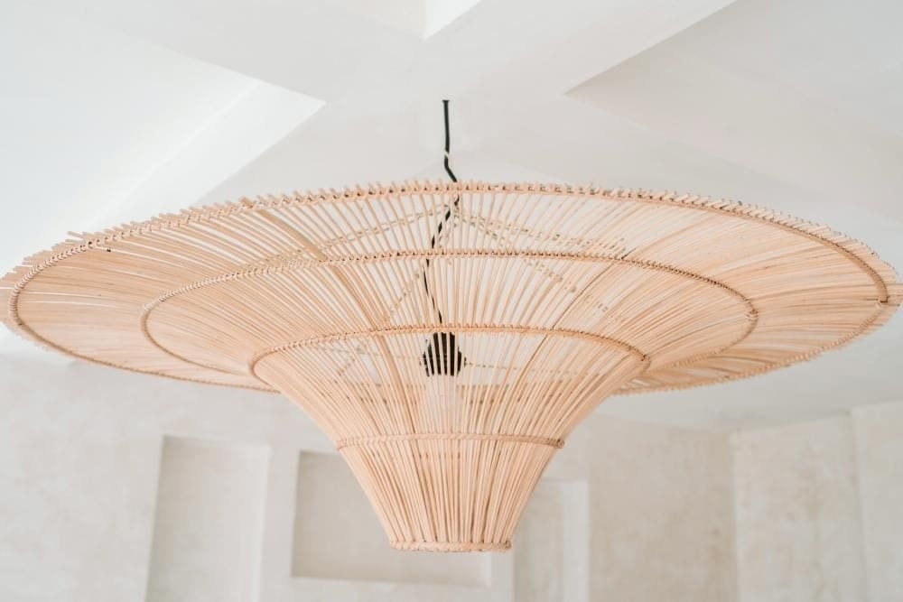 Handcrafted Wicker Pendant Light for Living Room Bedroom Restaurant Bar Lighting - Lamps