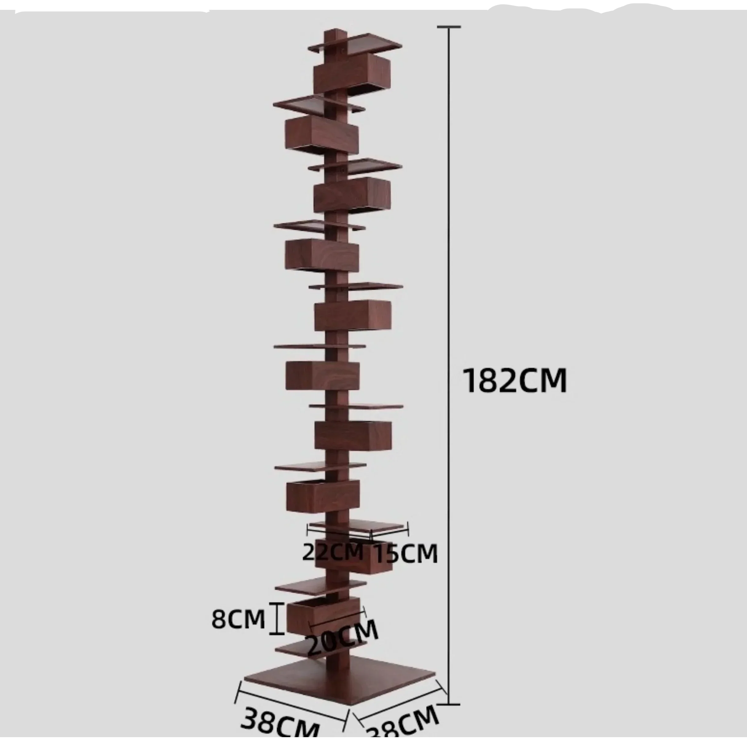 Luxury Designer Handcrafted Wood & Iron Floor Lamp for Living Room