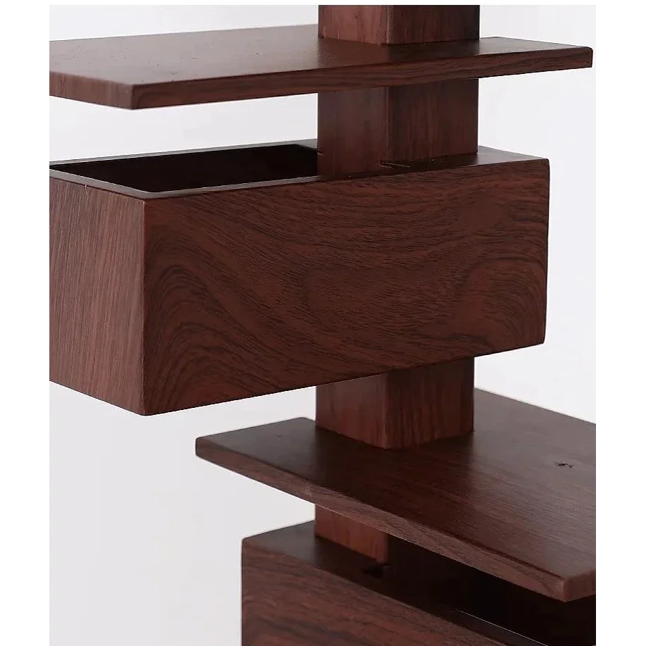 Luxury Designer Handcrafted Wood & Iron Floor Lamp for Living Room