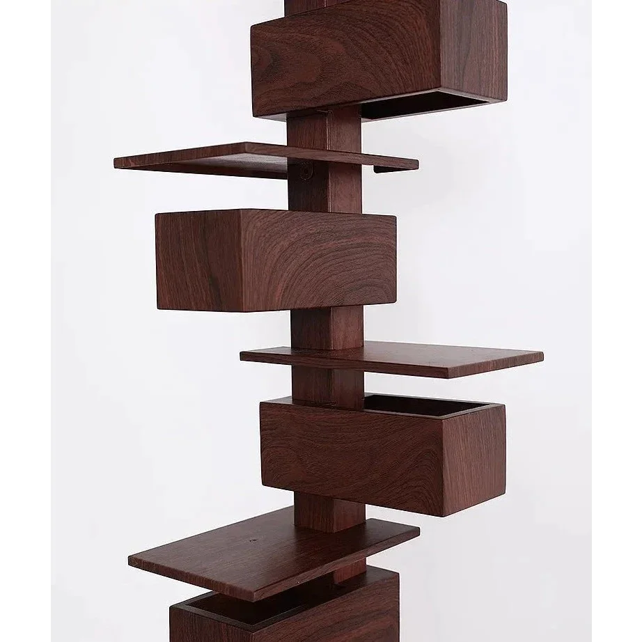 Luxury Designer Handcrafted Wood & Iron Floor Lamp for Living Room