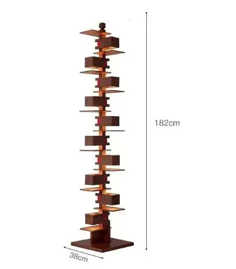 Luxury Designer Handcrafted Wood & Iron Floor Lamp for Living Room - Lamps