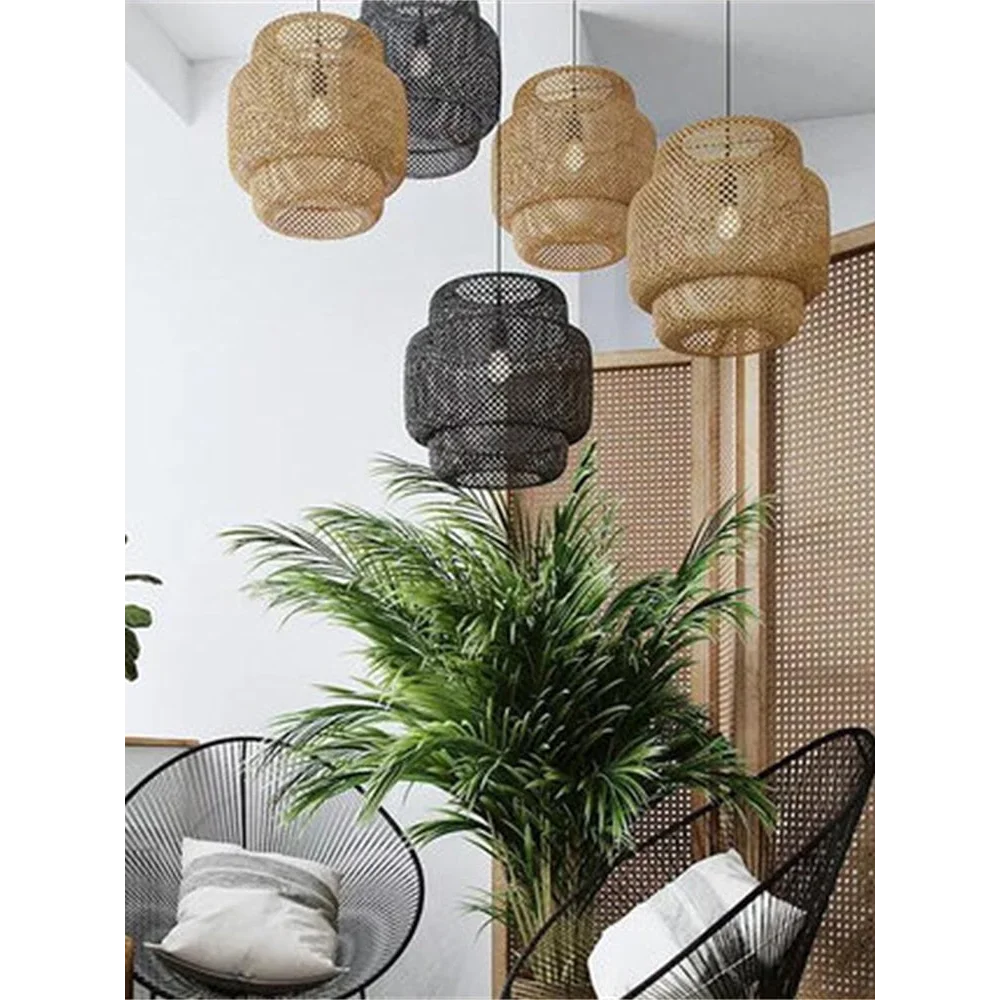 Bamboo Pendant Lighting | Biophilic Japandi Cottagecore Lamp Decor | Handmade Ceiling