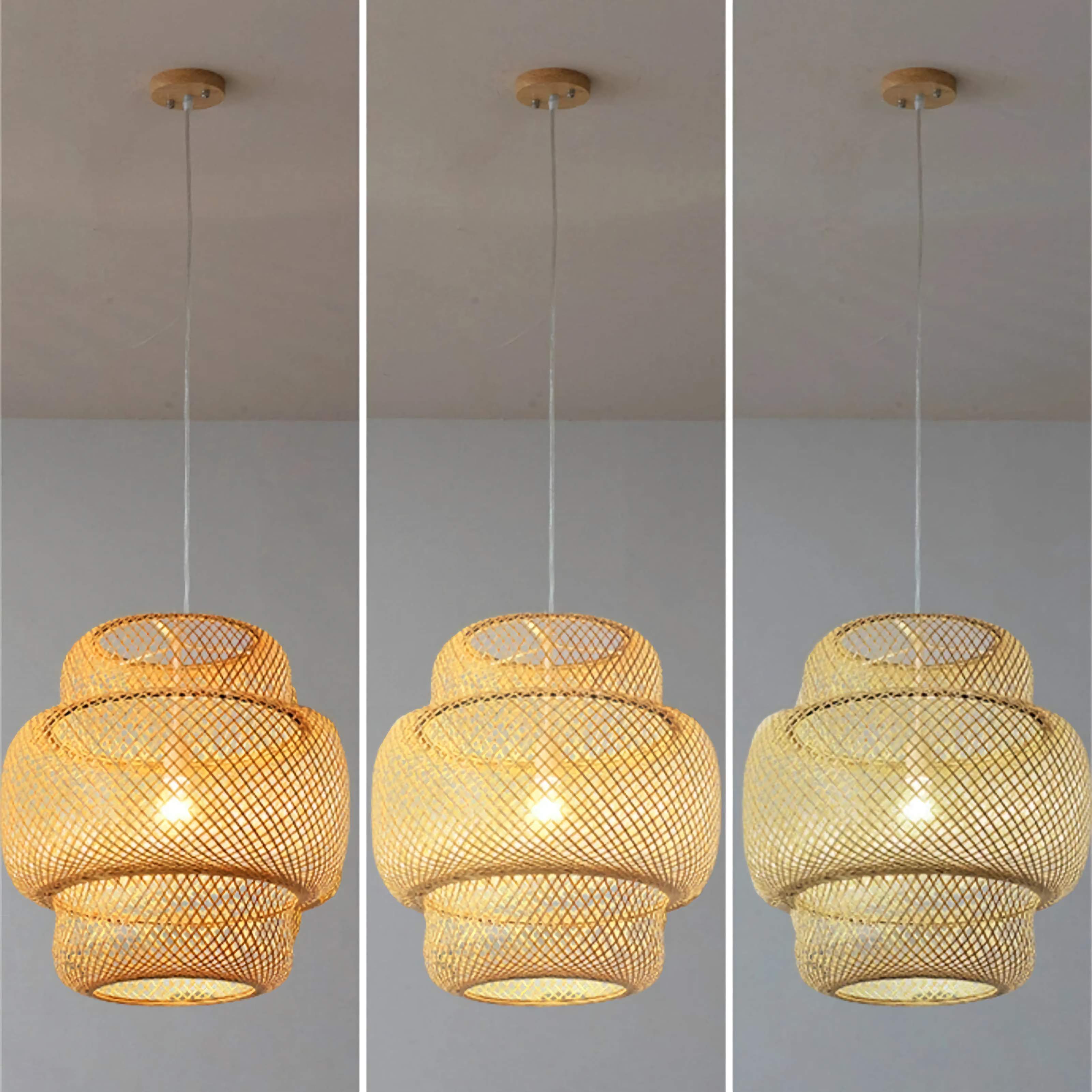 Bamboo Pendant Lighting | Biophilic Japandi Cottagecore Lamp Decor | Handmade Ceiling Casalolalights Luxury Lamps