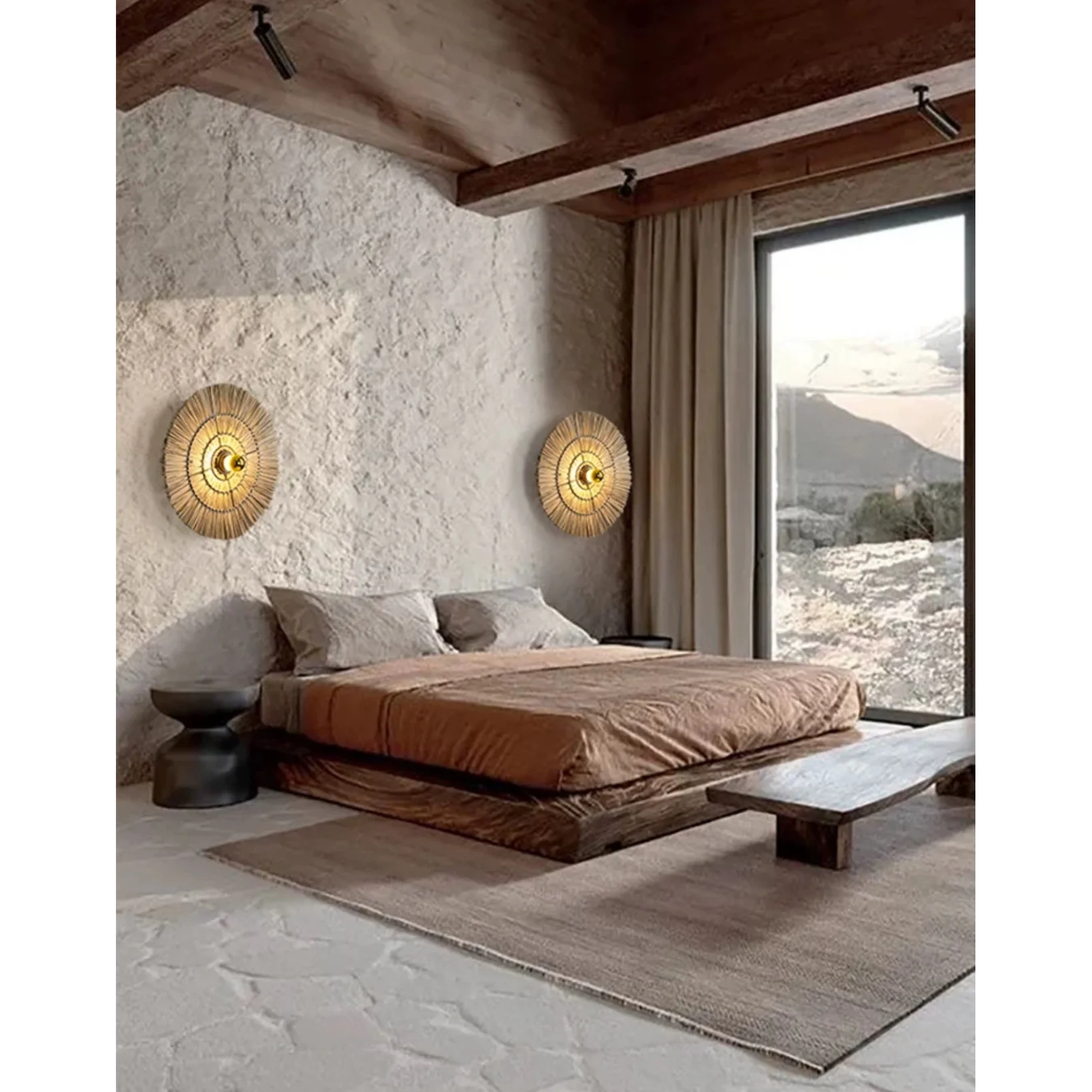 Handmade Straw Wall Lamp - 40 Cm 60 80 Rattan Round Design Casalolalights Luxury Lamps for Interior Designers