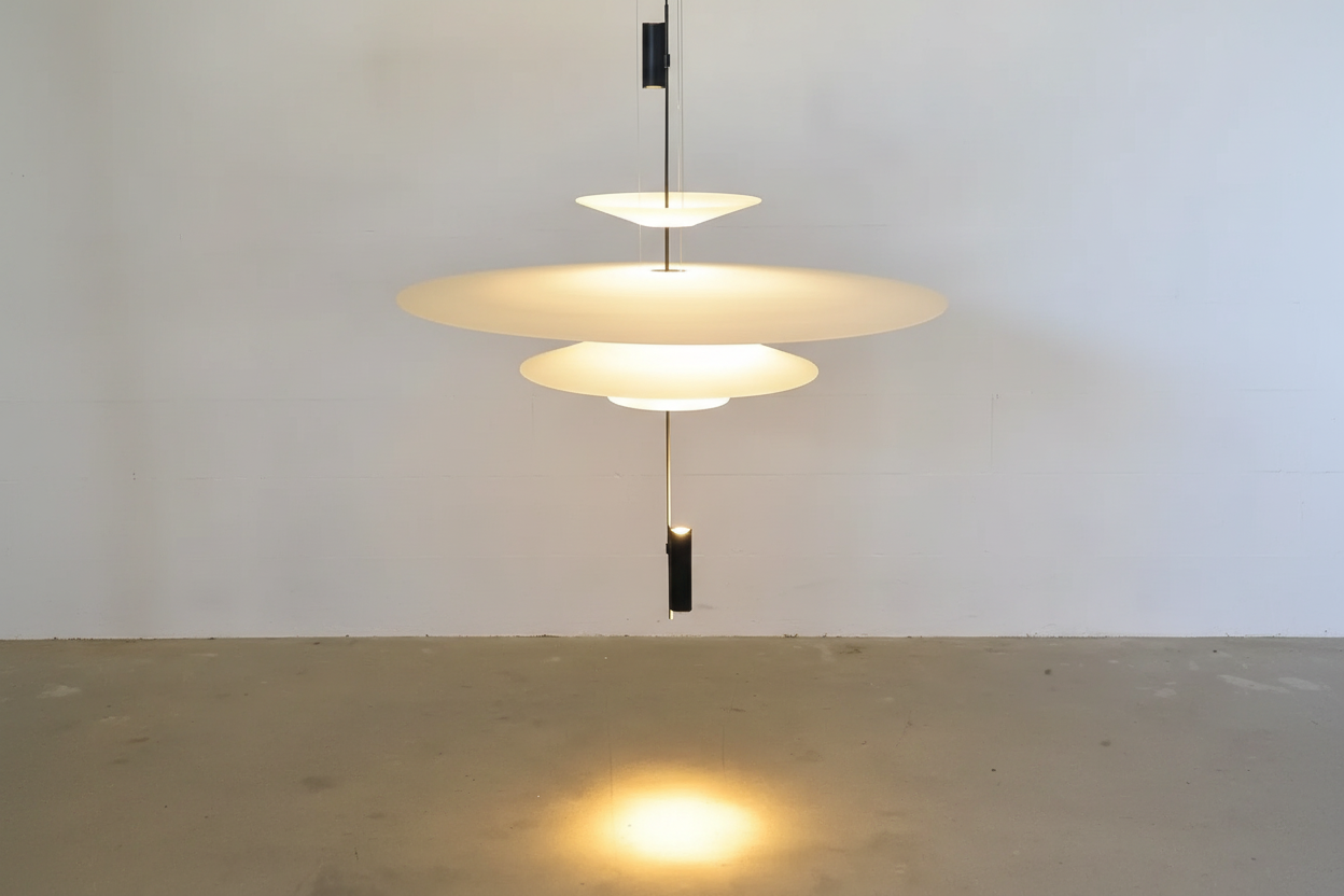 Tiered pendant in a bedroom