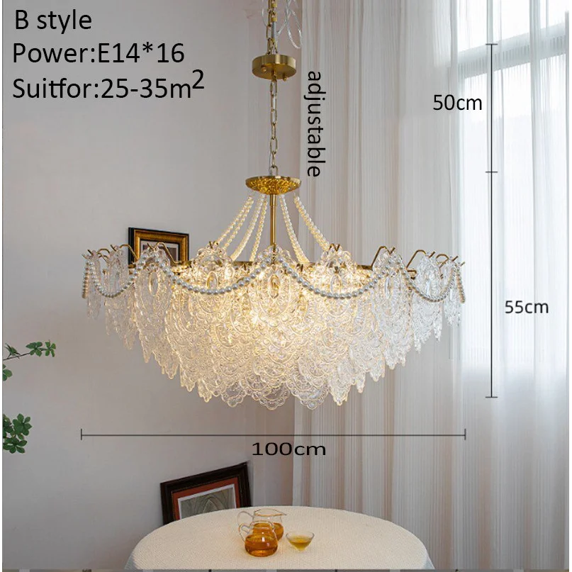 Luxury Crystal Chandelier with Copper Base for Modern Victorian Living Room Stairs