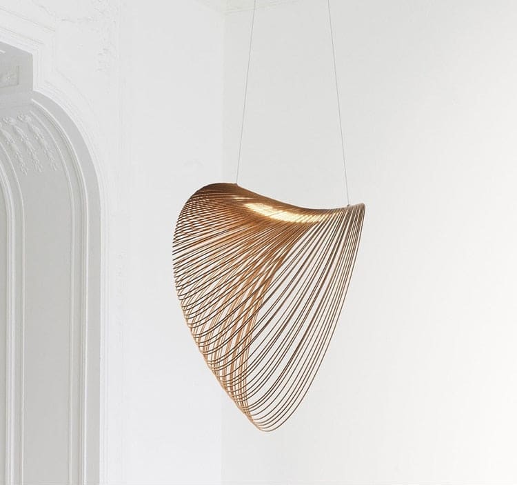 Illan Pendant Lamp - Laser-cut Flexible Plywood Luxury Lighting | Japandi Ceiling Light Fixtures - Lamps