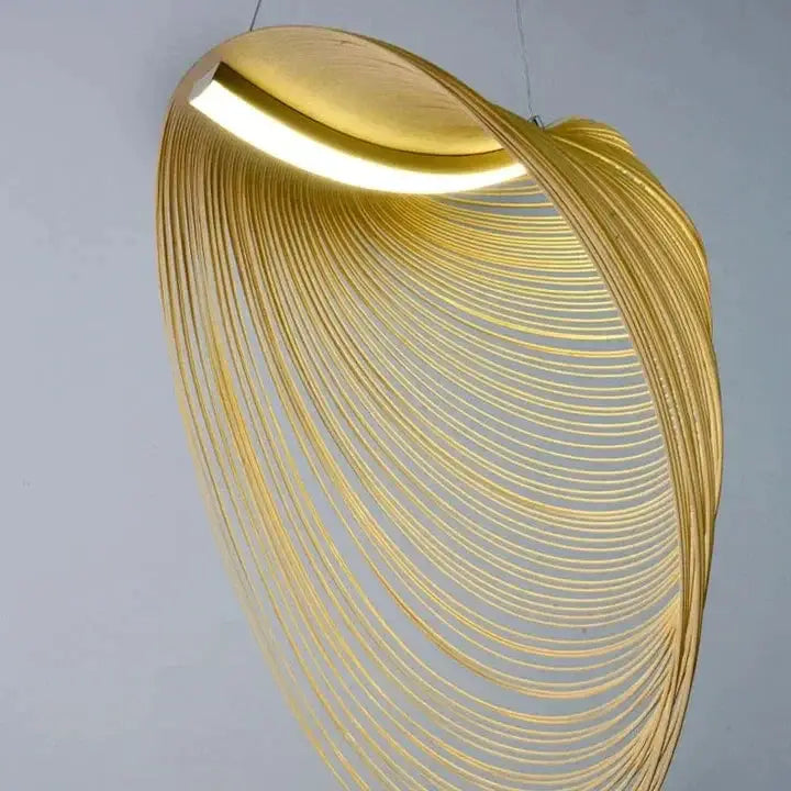 Illan Pendant Lamp - Laser-cut Flexible Plywood Luxury Lighting | Japandi Ceiling Light Fixtures - Lamps
