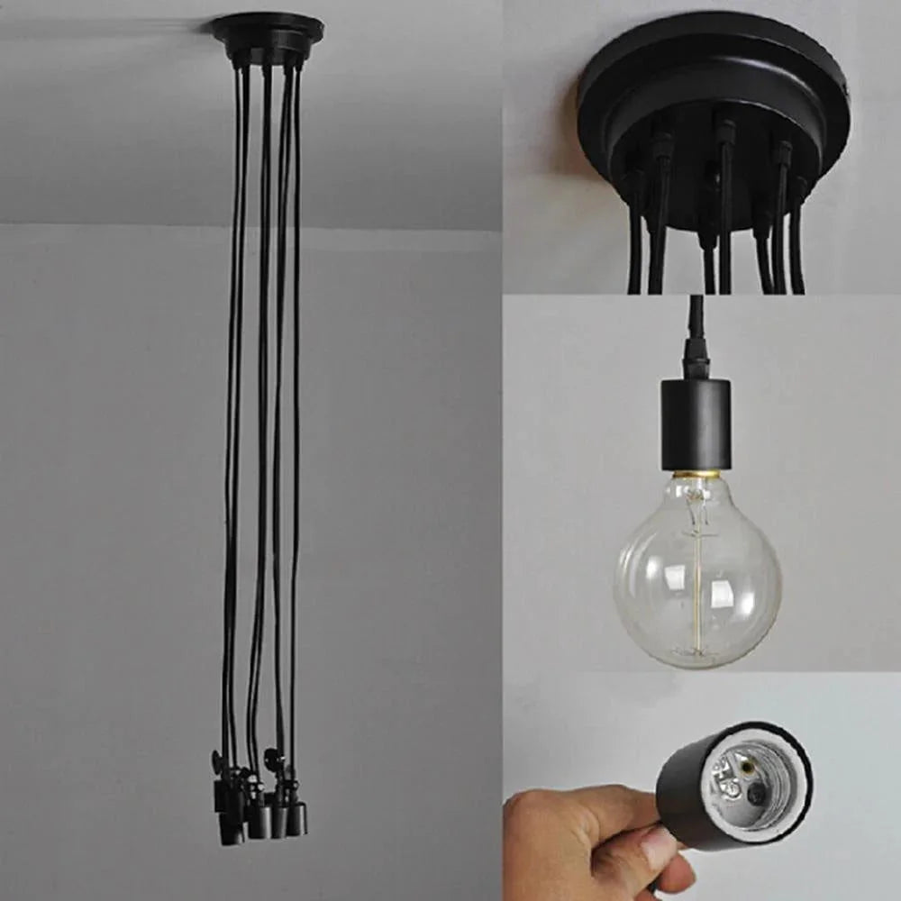 Industrial Black Multiple Pendant Lighting for Office Commercial Uses