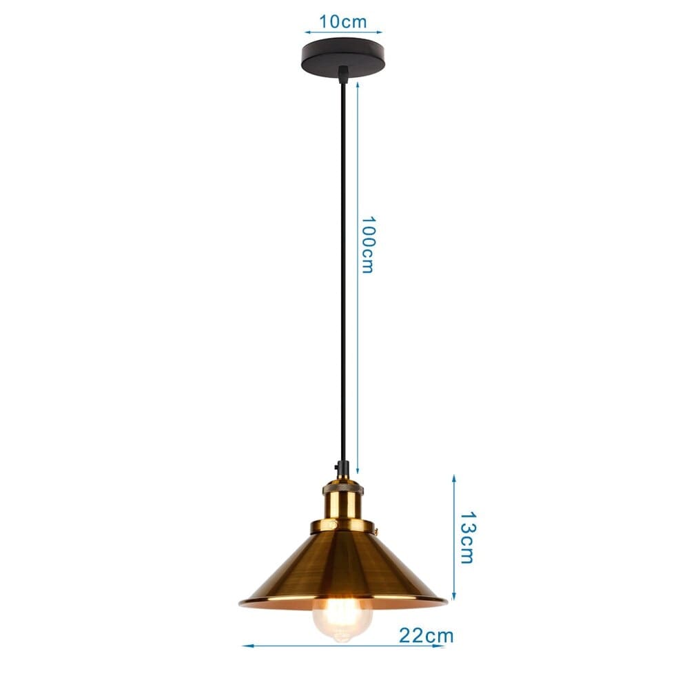 Vintage Industrial Pendant Light - Metal Material Pot Cover-shaped Lampshade - Lamps