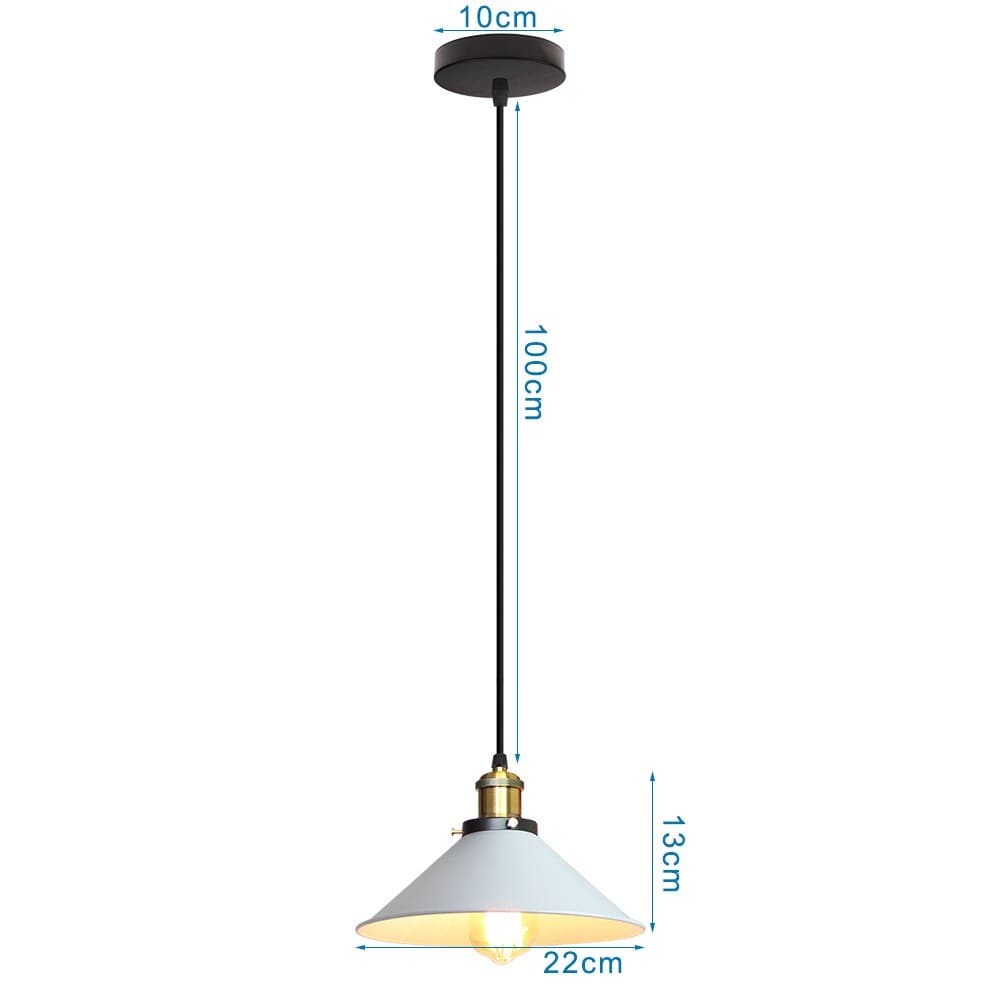 Vintage Industrial Pendant Light - Metal Material Pot Cover-shaped Lampshade - Lamps