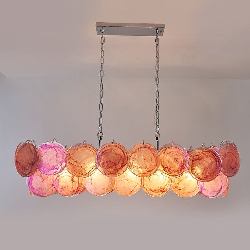 Iridescent Copper Glass Chandelier | Casalola Statement Pendant - Chandeliers