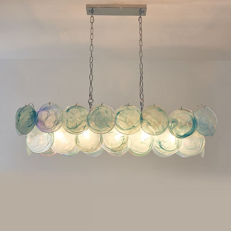 Iridescent Copper Glass Chandelier | Casalola Statement Pendant - Chandeliers