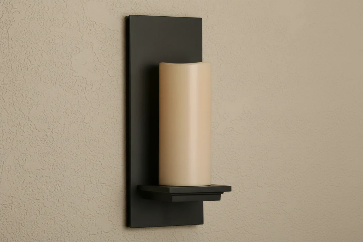 Iron & Glass Wall Sconce | Candle-style Frosted Rustic Transitional Hallway Bedroom Casalolalights Luxury Lamps