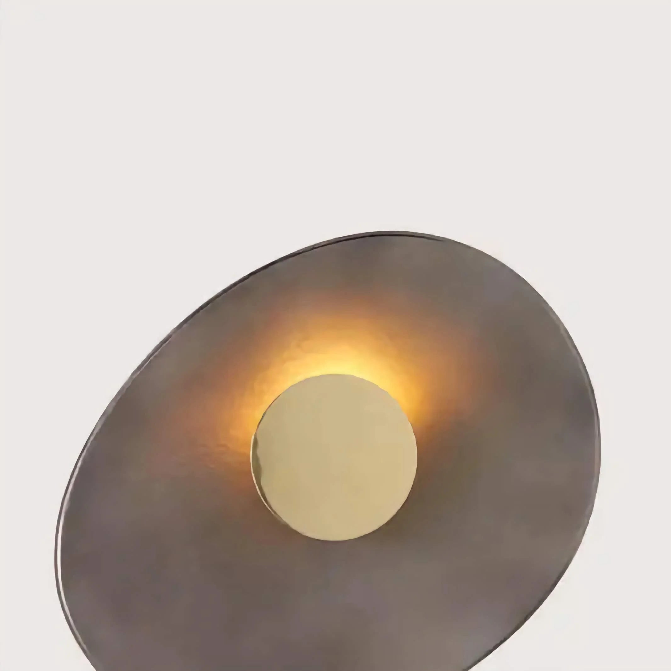 Bronze Disc Sculptural Floor Lamp | Designer Ul Listed Led Ready Modern