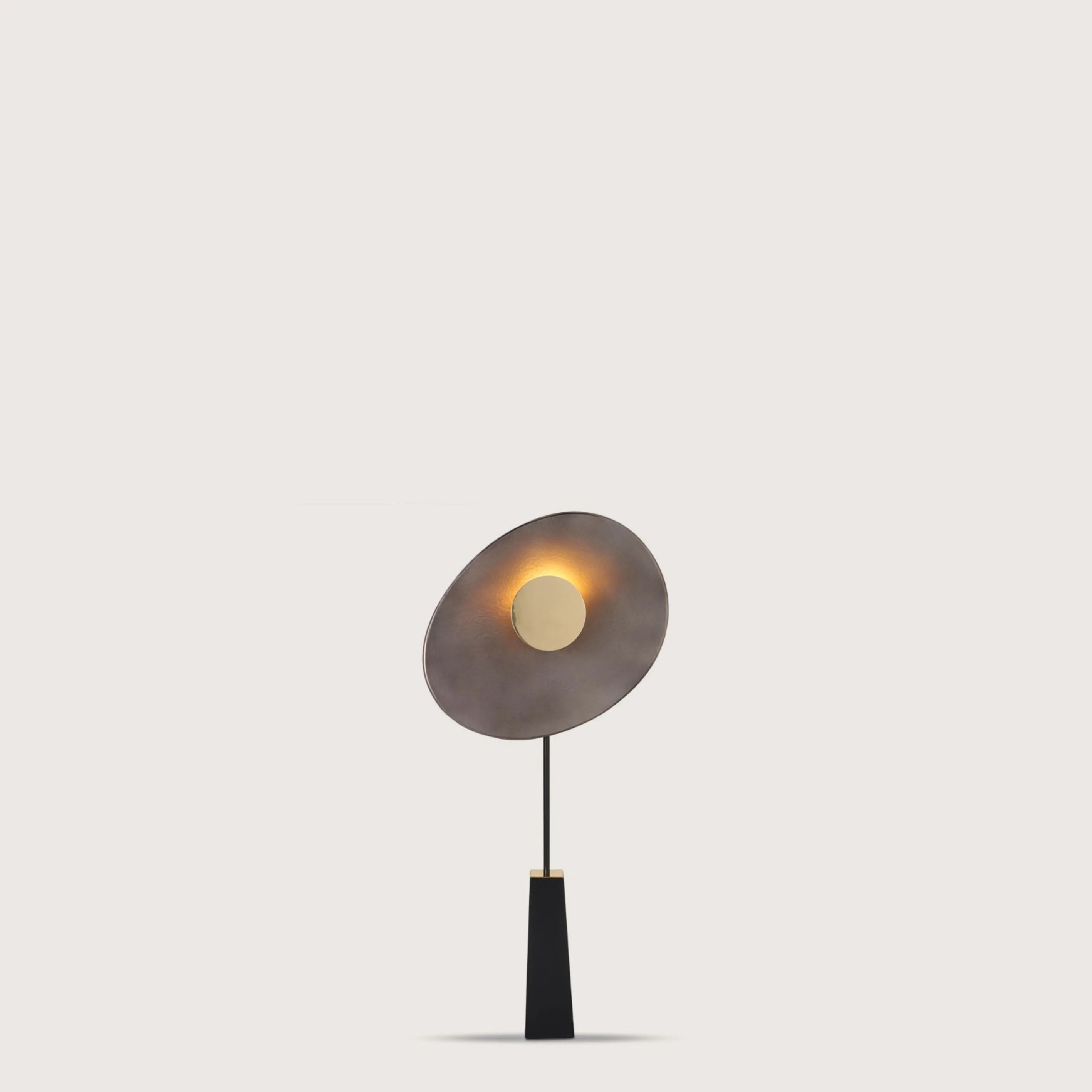 Bronze Disc Sculptural Floor Lamp | Designer Ul Listed Led Ready Modern