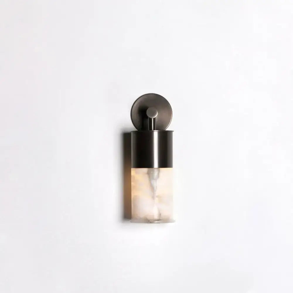 Cylindrical Alabaster Wall Sconce | Italian Minimalist Lighting - Sconces