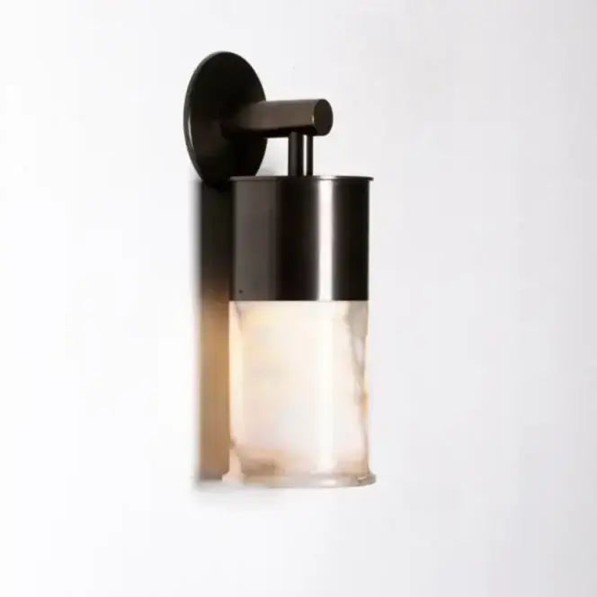 Cylindrical Alabaster Wall Sconce | Italian Minimalist Lighting - Sconces