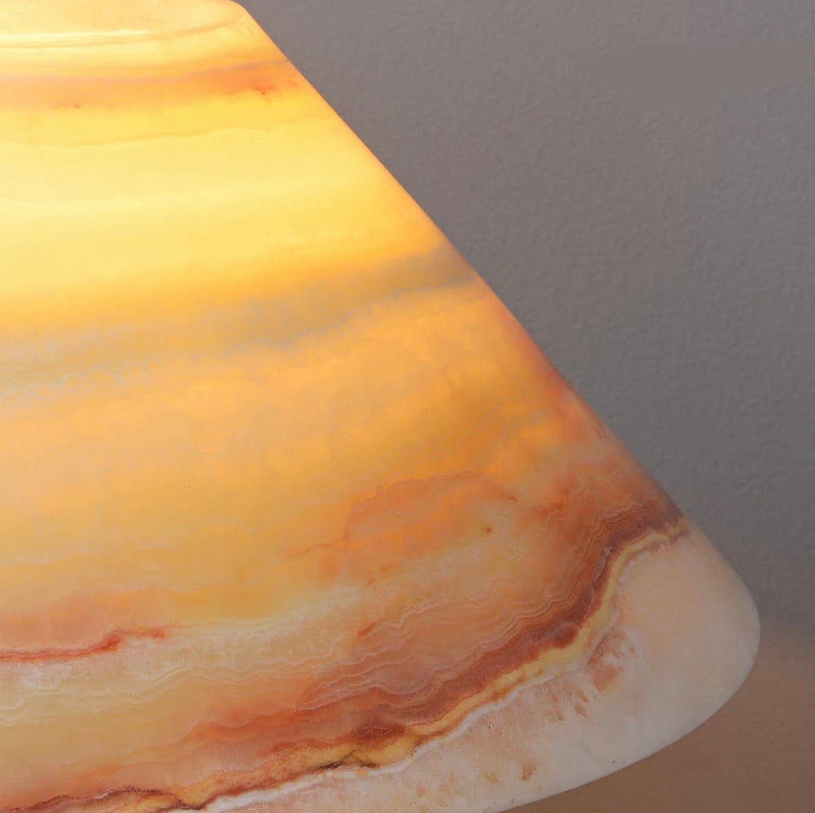 Jade Table Lamp for Bedside and Study | Carved Single Block Semi-translucent Stone 28 Cm Casalola Lights Luxury Lamps