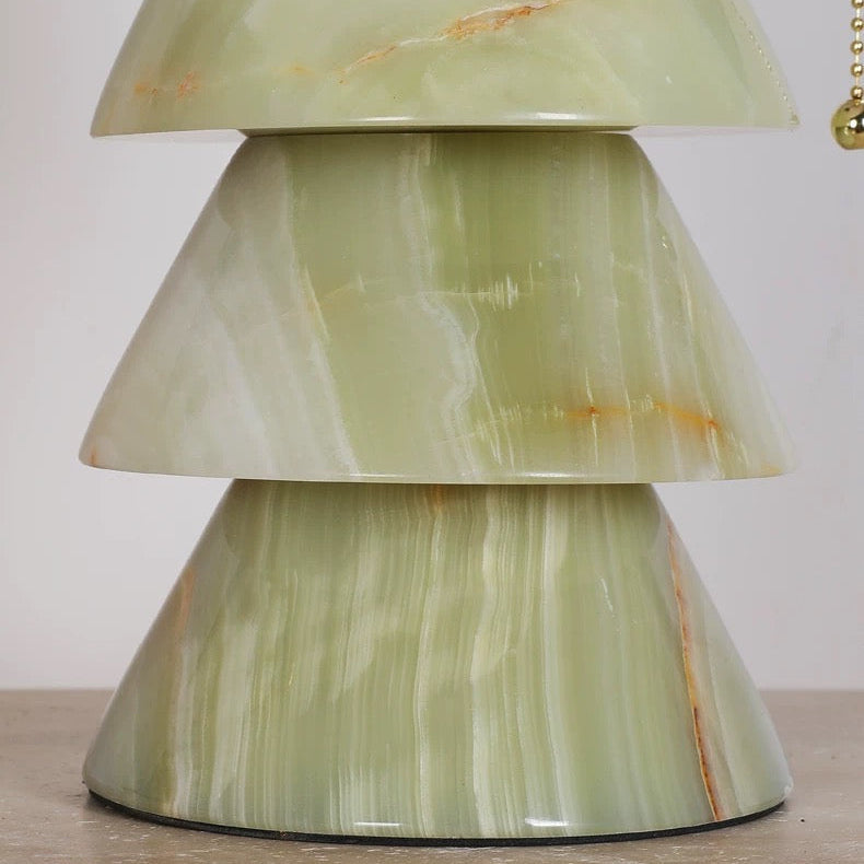 Jadeite Pagoda Table Lamp with Textured Shade Casalolalights Luxury Lamps for Interior Designers