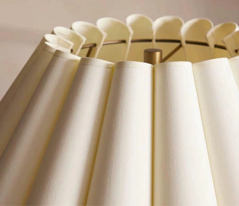 Wood Floor Lamp Pleated Shade | Bedside or Sofa Light 150cm Tall E26/e27 Dimmable Option Japandi Casalola Lights Luxury