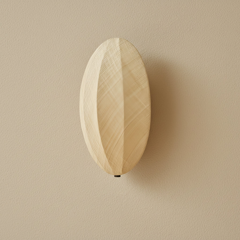 Solid Wood 20cm Disc Wall Sconce – Japandi Bedside & Hallway Led Light Casalolalights Luxury Lamps for Interior