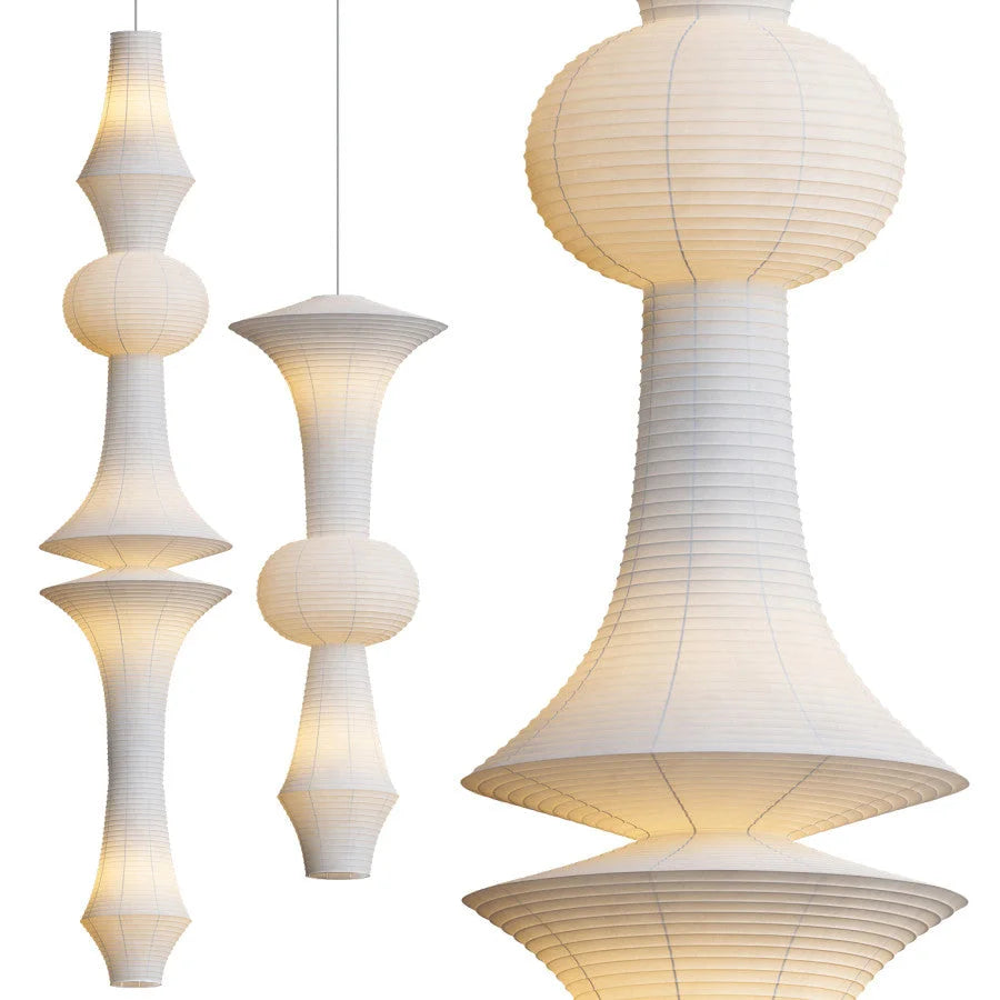 Akari e Pendant Lamp | Noguchi Lanterns | Rice Paper | Japandi Hanging Lamps