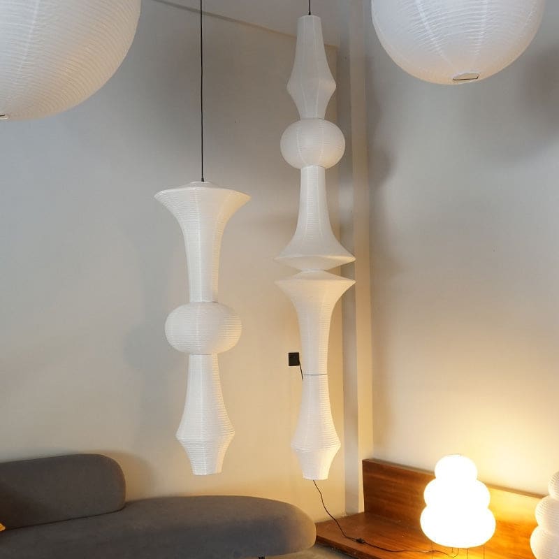 Akari e Pendant Lamp | Noguchi Lanterns | Rice Paper | Japandi Hanging Lamps - Lamps