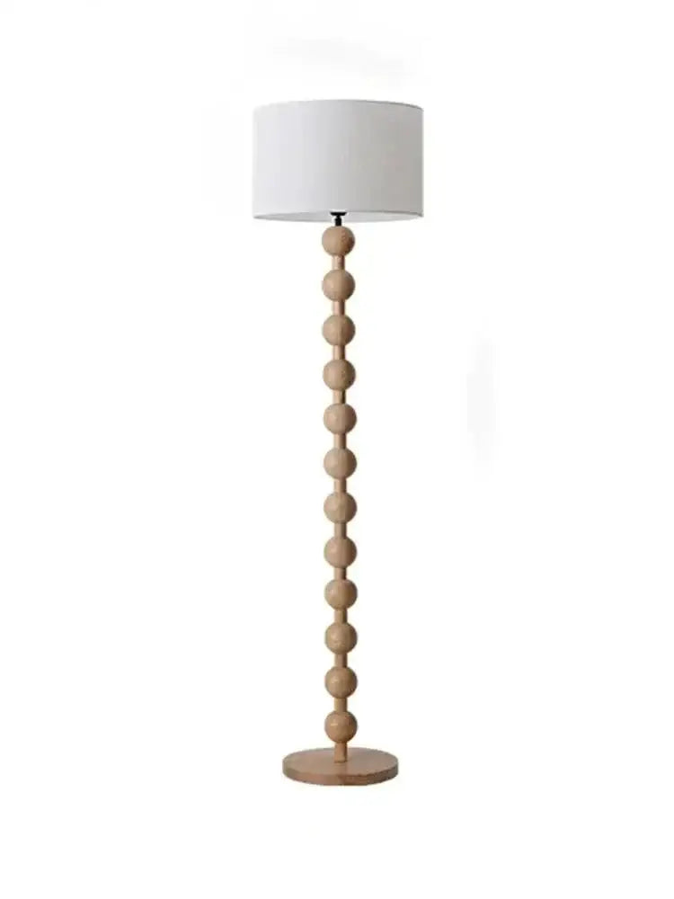 Wood Linen Table & Floor Lamp for Modern Minimalism Quiet Luxury Interior - Lamps