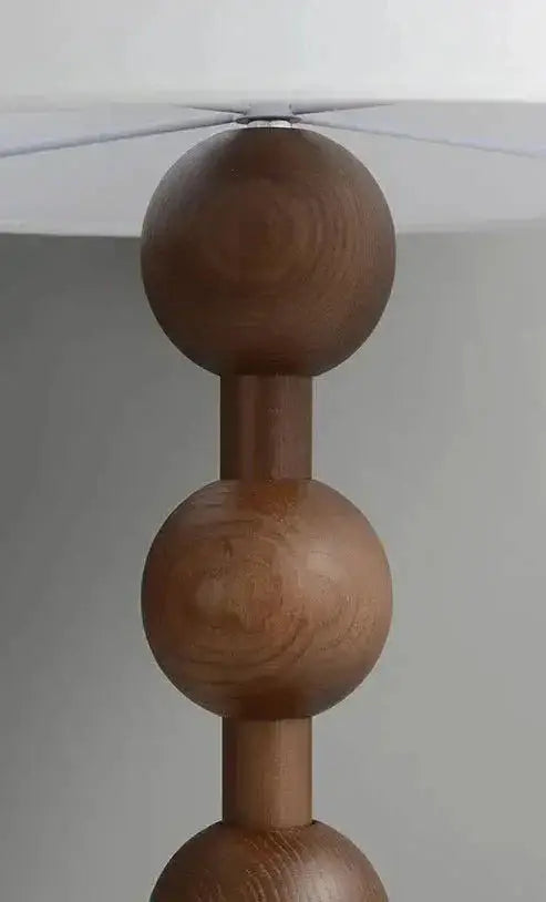 Wood Linen Table & Floor Lamp for Modern Minimalism Quiet Luxury Interior - Lamps