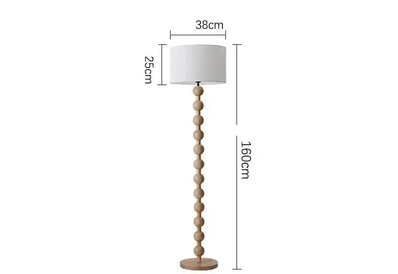 Wood Linen Table & Floor Lamp for Modern Minimalism Quiet Luxury Interior - Lamps