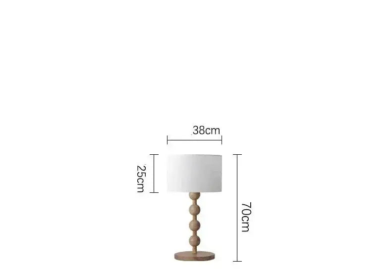Wood Linen Table & Floor Lamp for Modern Minimalism Quiet Luxury Interior - Lamps